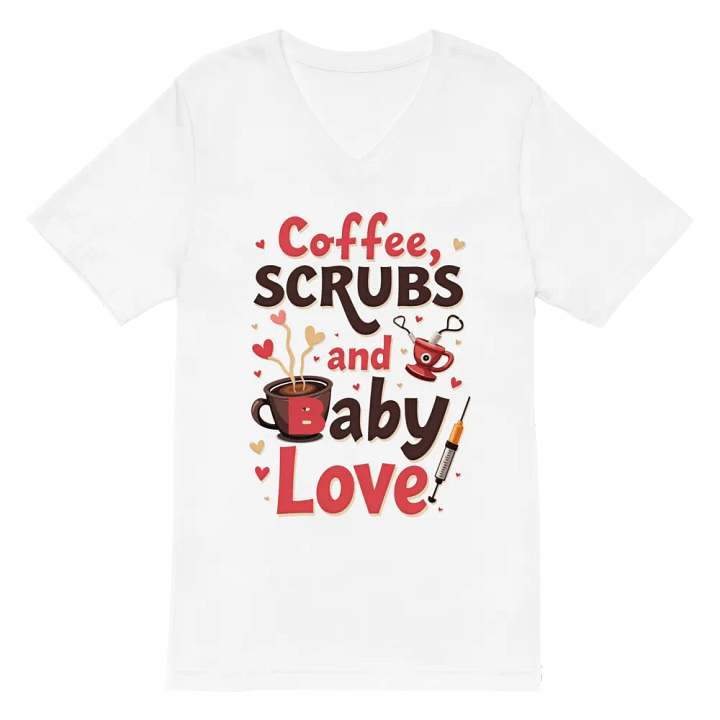 Coffee, Scrubs and baby Love V-Neck Tee product image (6)