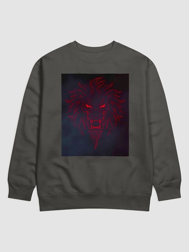 Fierce Lion Red Line Art Premium Sweatshirt product image (1)