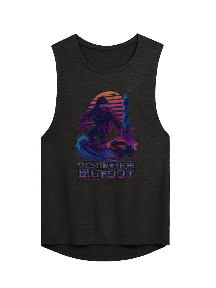 Destination Bigfoot Bronco Synthwave Flowy Women's Muscle Tank (Multiple Colors Available) product image (1)