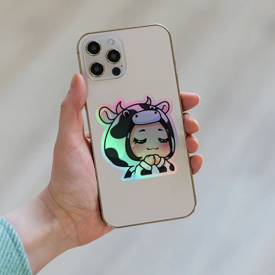 Cow Holographic Sticker product image (8)