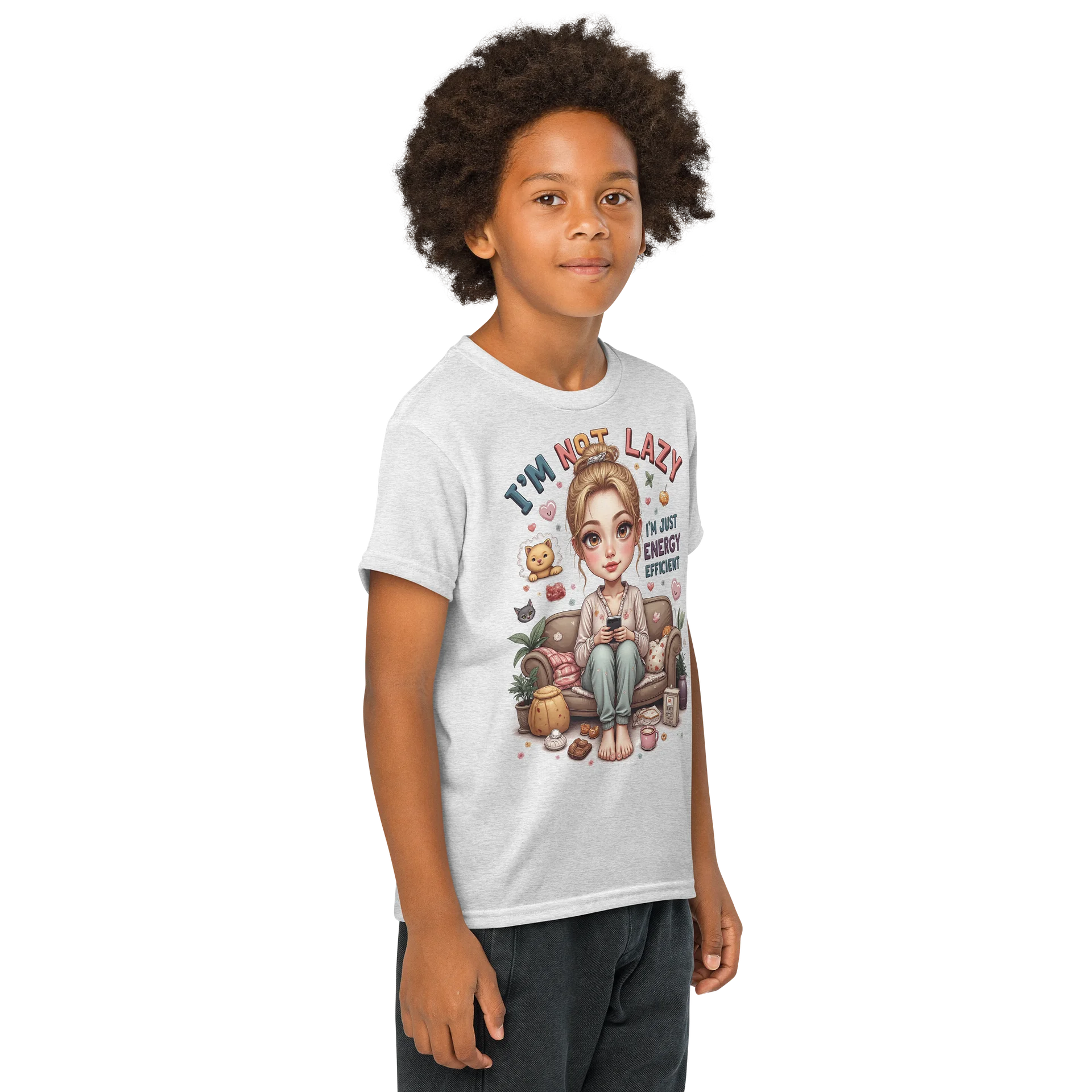 I'm Not Lazy I'm Energy Efficient Youth Tee product image (61)