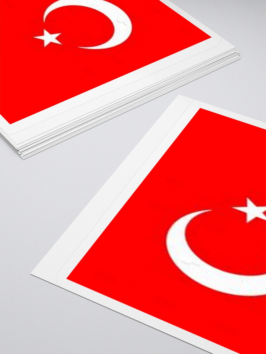 Turkey Flag Sticker | Crescent Star Design | Durable Vinyl | 3 Sizes product image (10)