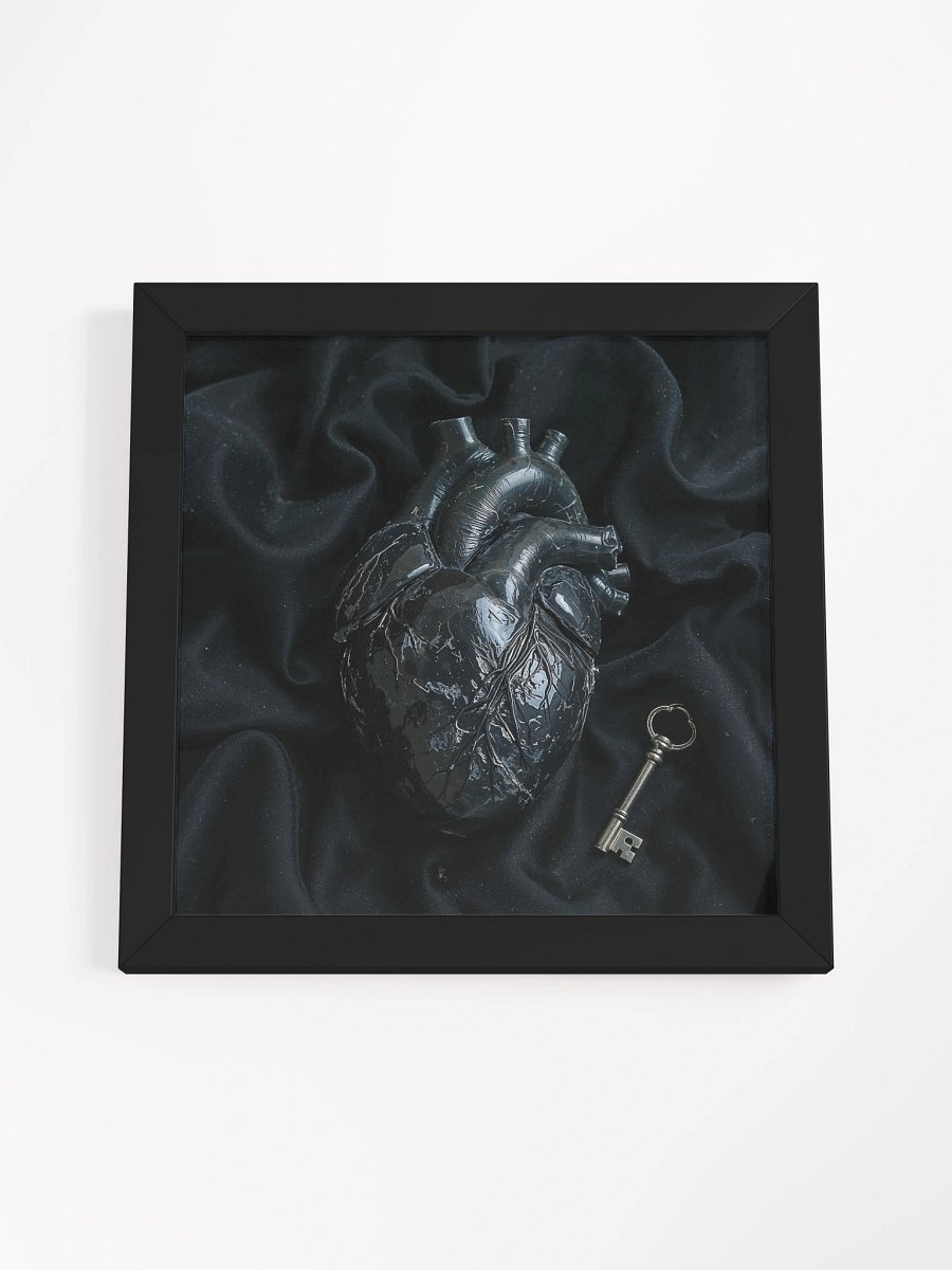 The Heart Locked in Obsidian Framed Print product image (19)