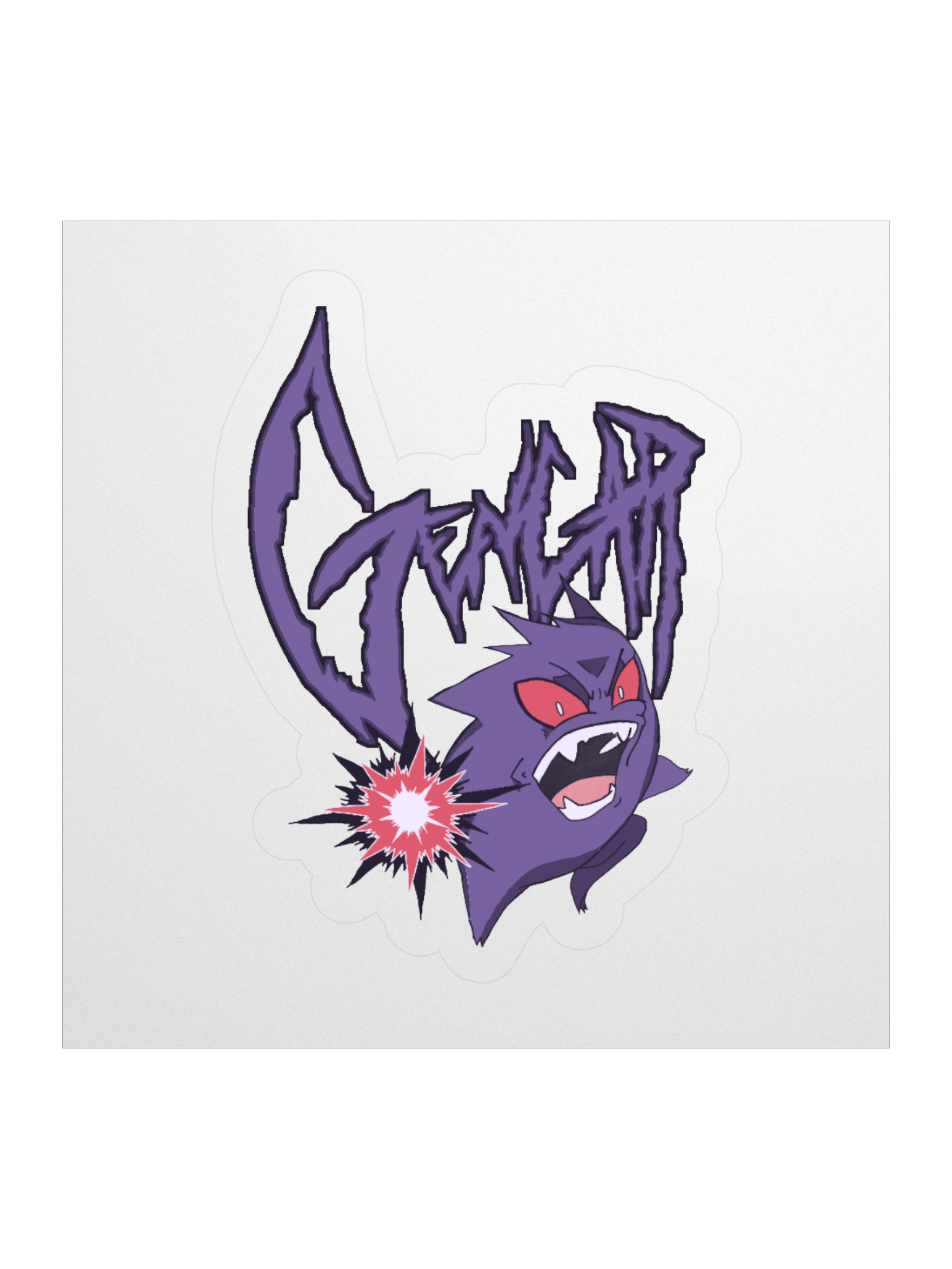 Cute Ghost Extreme Metal Font Kiss Cut Stickers product image (1)