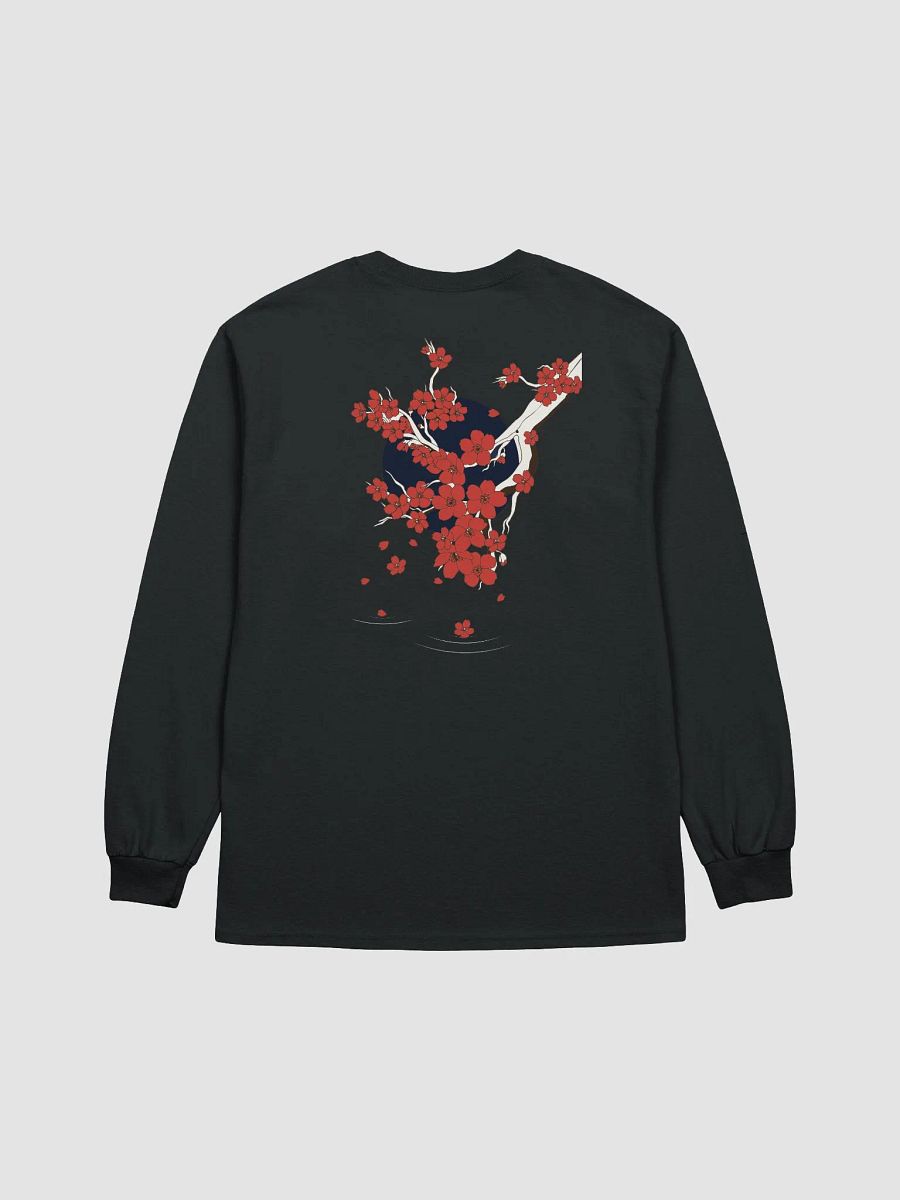 Cherry Blossom Long Sleeve T-Shirt Black product image (2)
