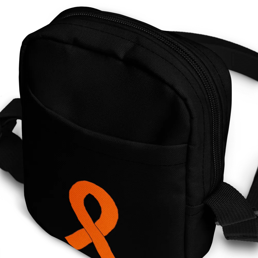 Utility Crossbody Bag - Black - Cancer Awareness Orange Ribbon product image (10)