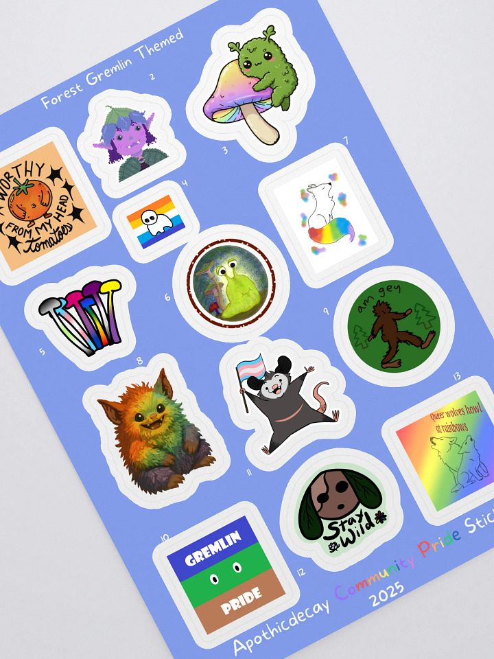Community Pride Stickers Sheet for Charity- 2025 product image (1)