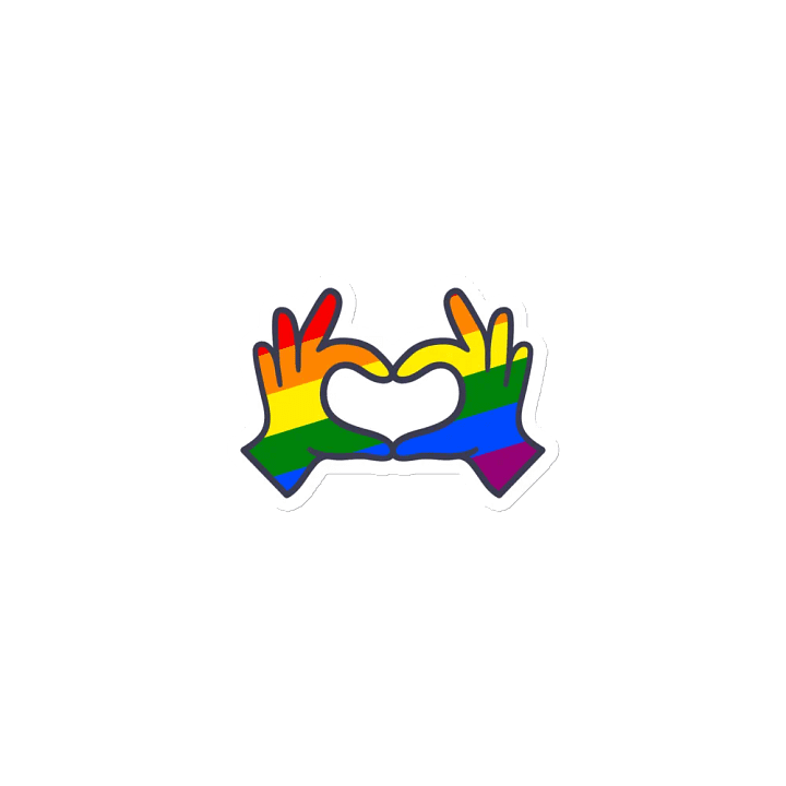 Rainbow Heart Pride Magnets product image (1)