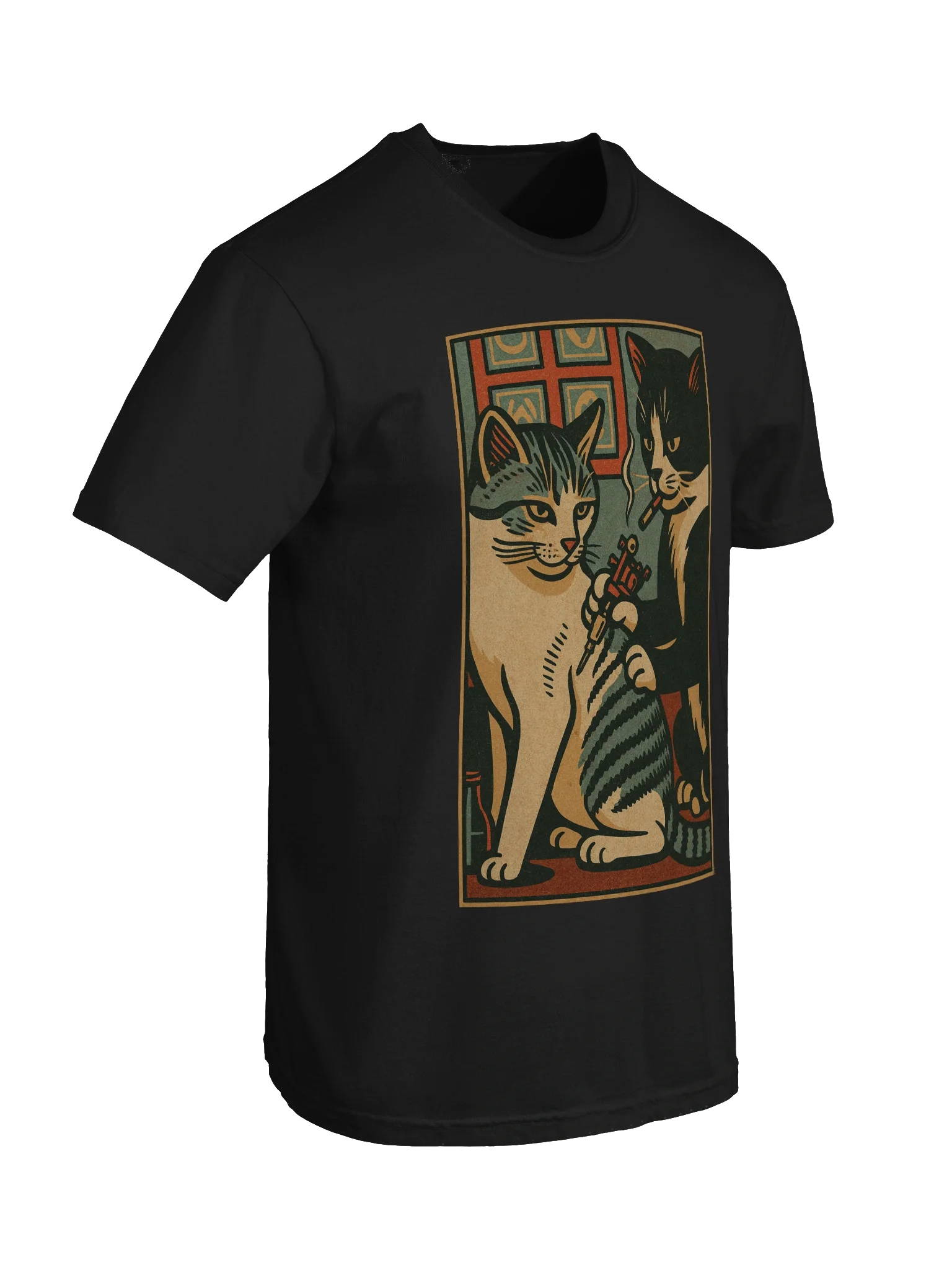 Tattoo Artist Funny Cat Meme Vintage Style T-Shirt product image (106)