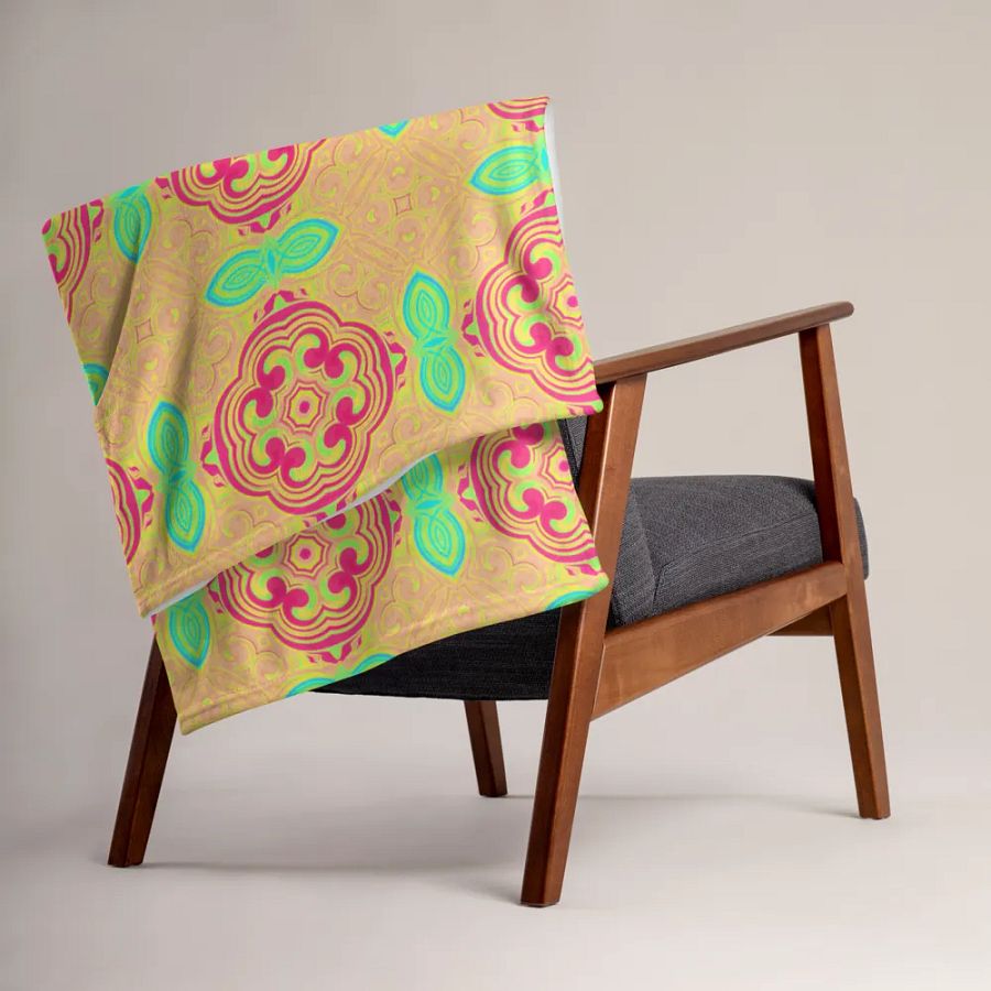 Bright Abstract Flower Blanket product image (5)