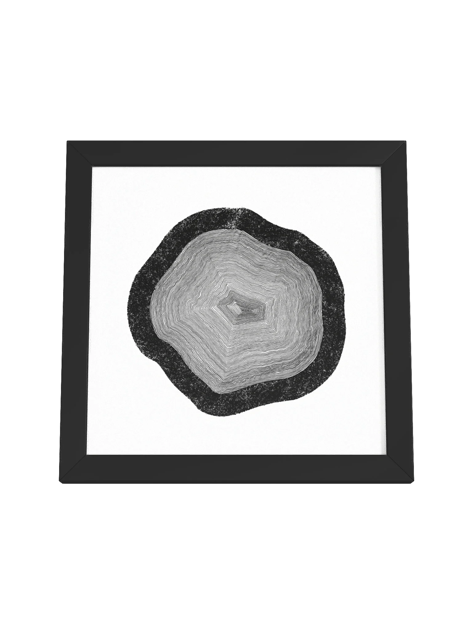 "Layers upon Layers" - Framed Minimalist Art Print - White product image (4)