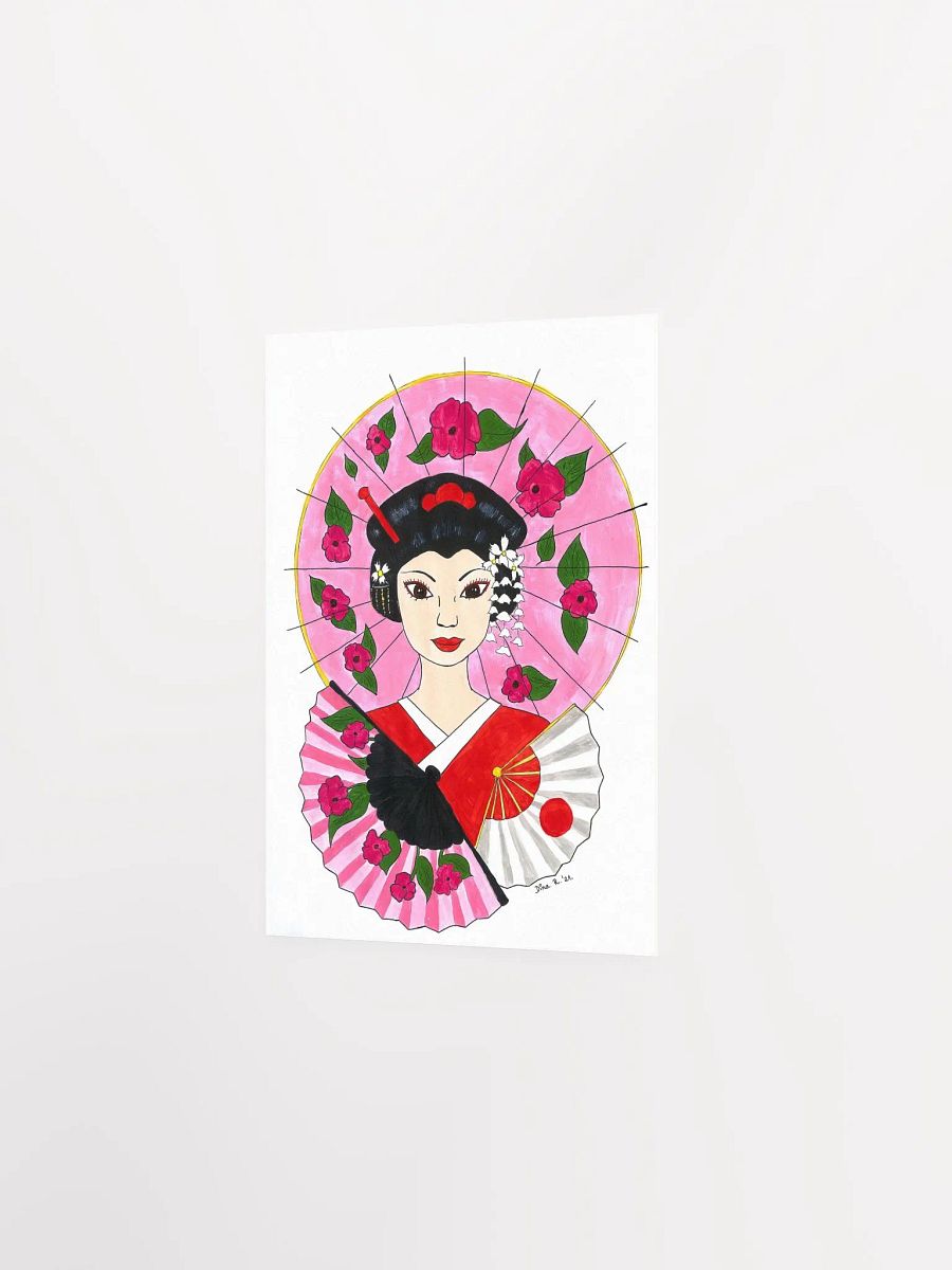 Japanese Geisha (art by Dina R.) acrylic painting - Enhanced Matte Paper Poster product image (4)