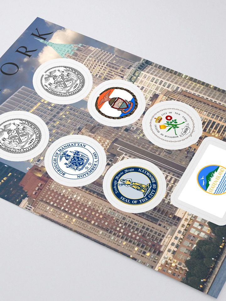"NYC" 5 Borough Sticker Sheet product image (2)