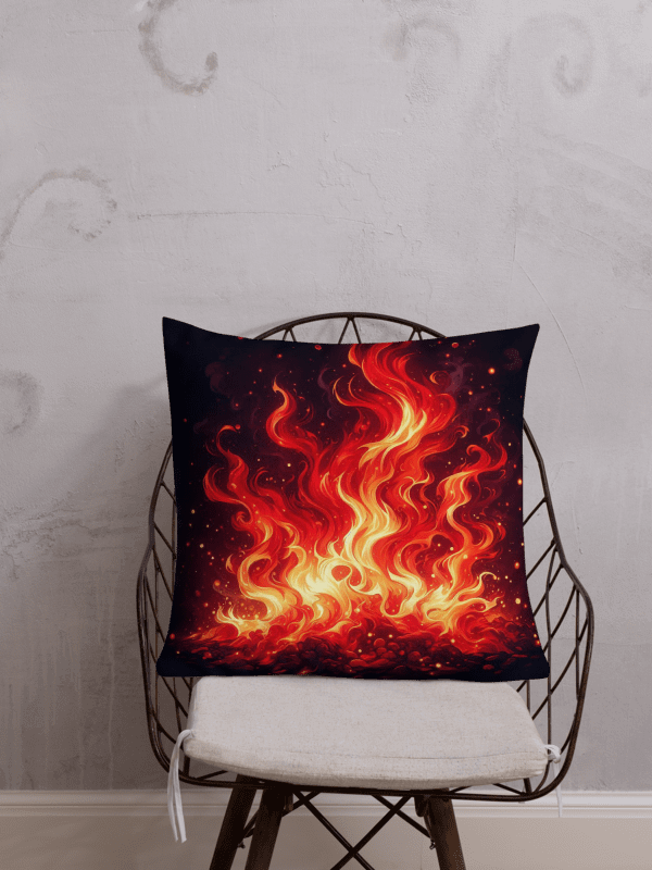 Inferno Blaze Premium Pillow | AI Design product image (1)