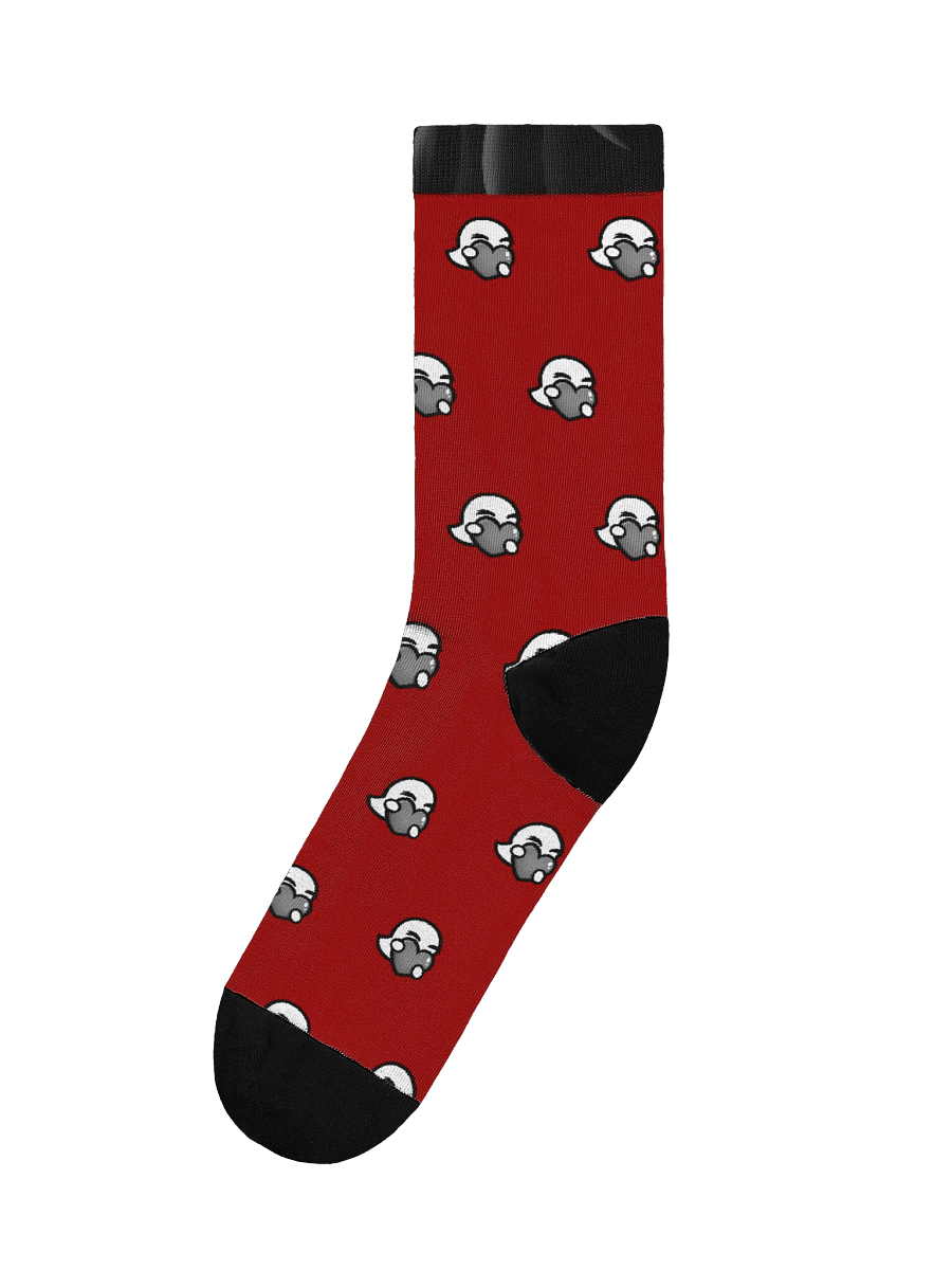Red Pattern Crew Socks product image (3)