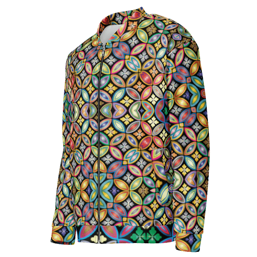Batik Kawung Purple Bomber Jacket product image (3)
