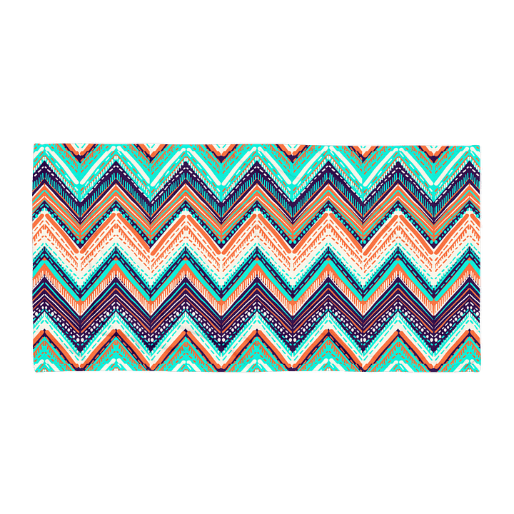Bold Geometric Chevron Beach Towel – 30"x60" product image (1)