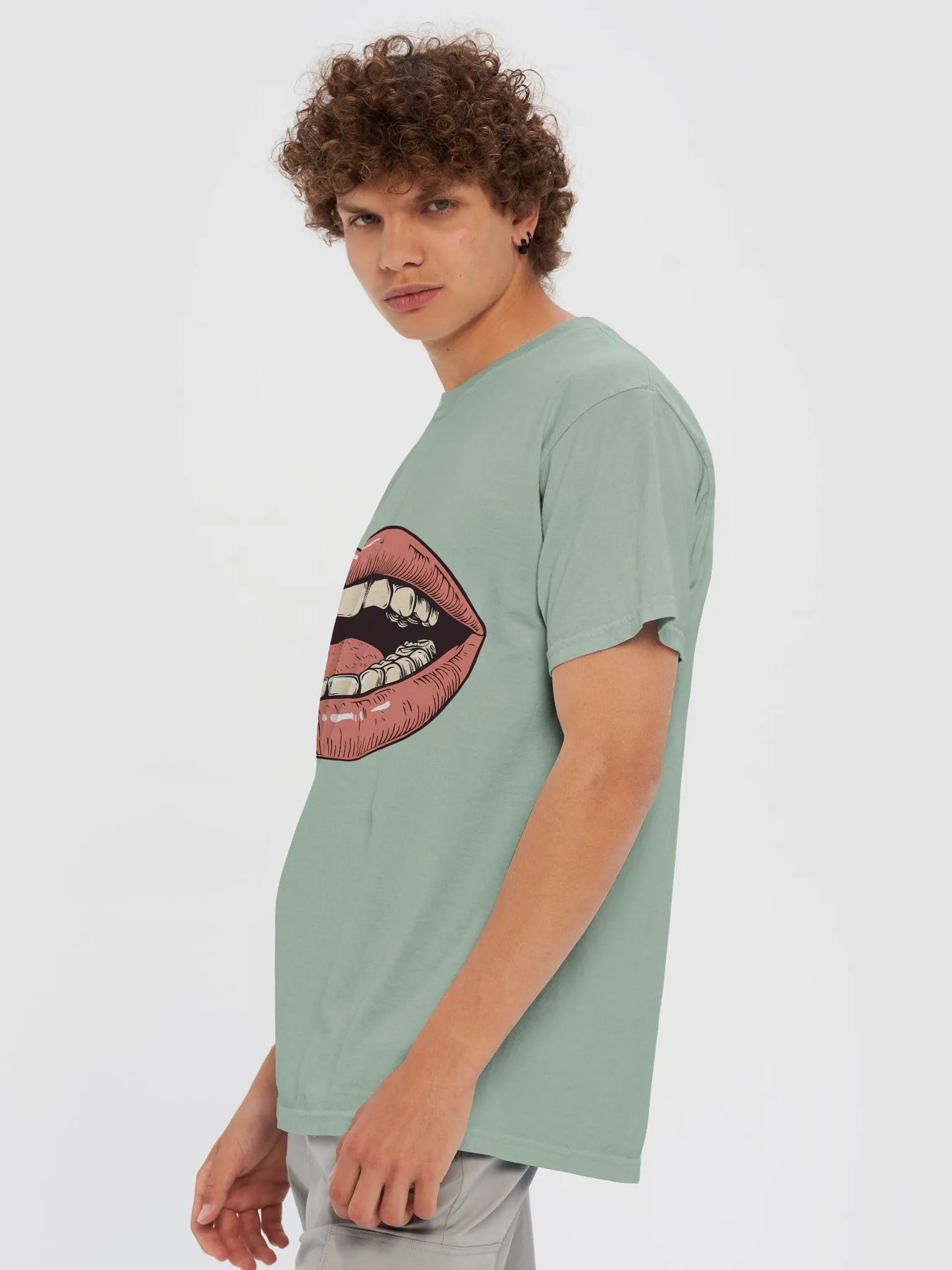 Open Mouth Illustration Comfort Cotton T-Shirt product image (75)