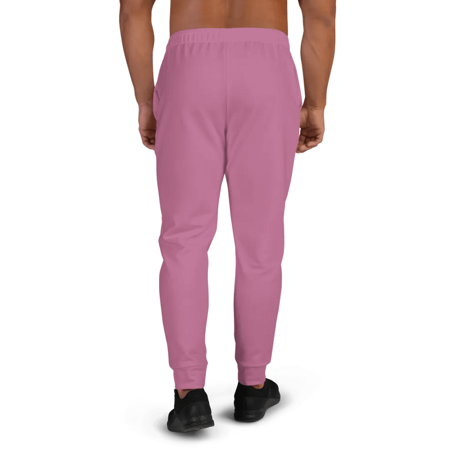 Plain Medium Dark Carnation Pink True Summer Recycled Polyester Premium Men's Joggers by Treasure Pie product image (4)