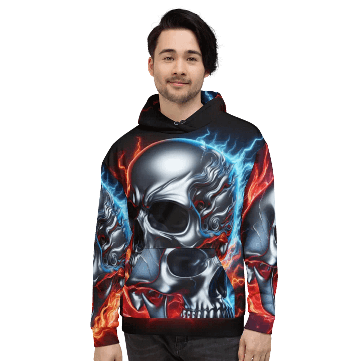 Electric Style Clothing - Unisex Skull Hoodie #12 product image (2)