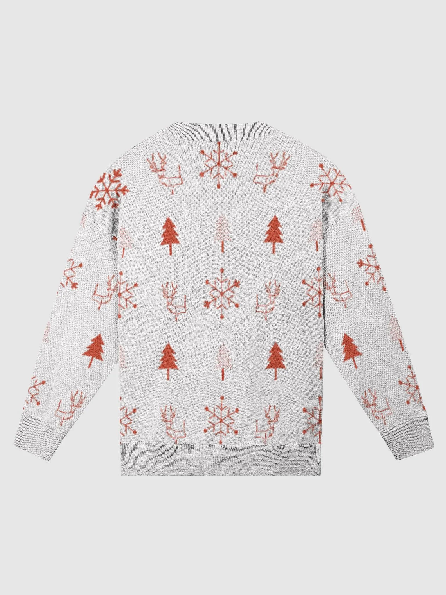 Winter Cozy Christmas Sweater | Red Tree Pattern Unisex Relaxed Fit product image (6)