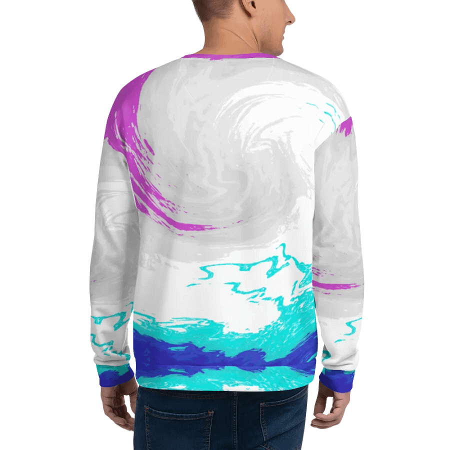 Abstract Vibrant Swirling Melting Forest Unisex Sweatshirt product image (11)