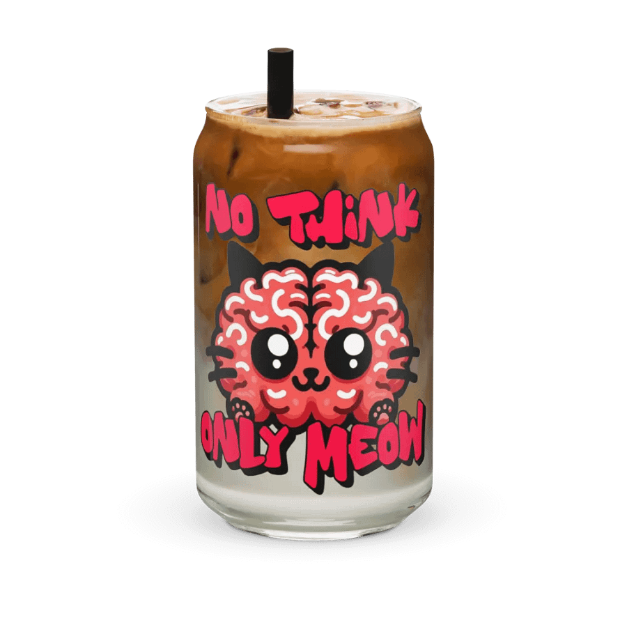 No think only meow can glass product image (36)