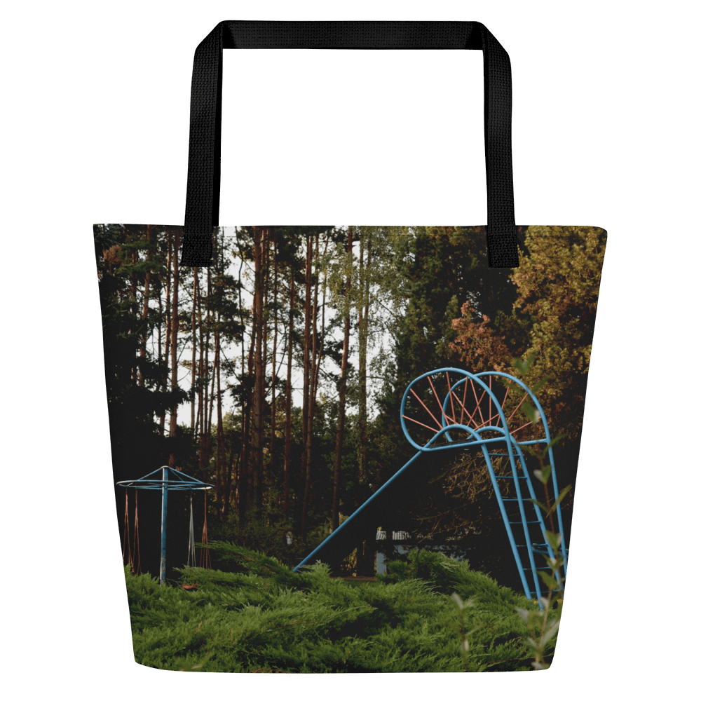 Große Tragetasche - Nostalgischer verlassener Spielplatz product image (4)