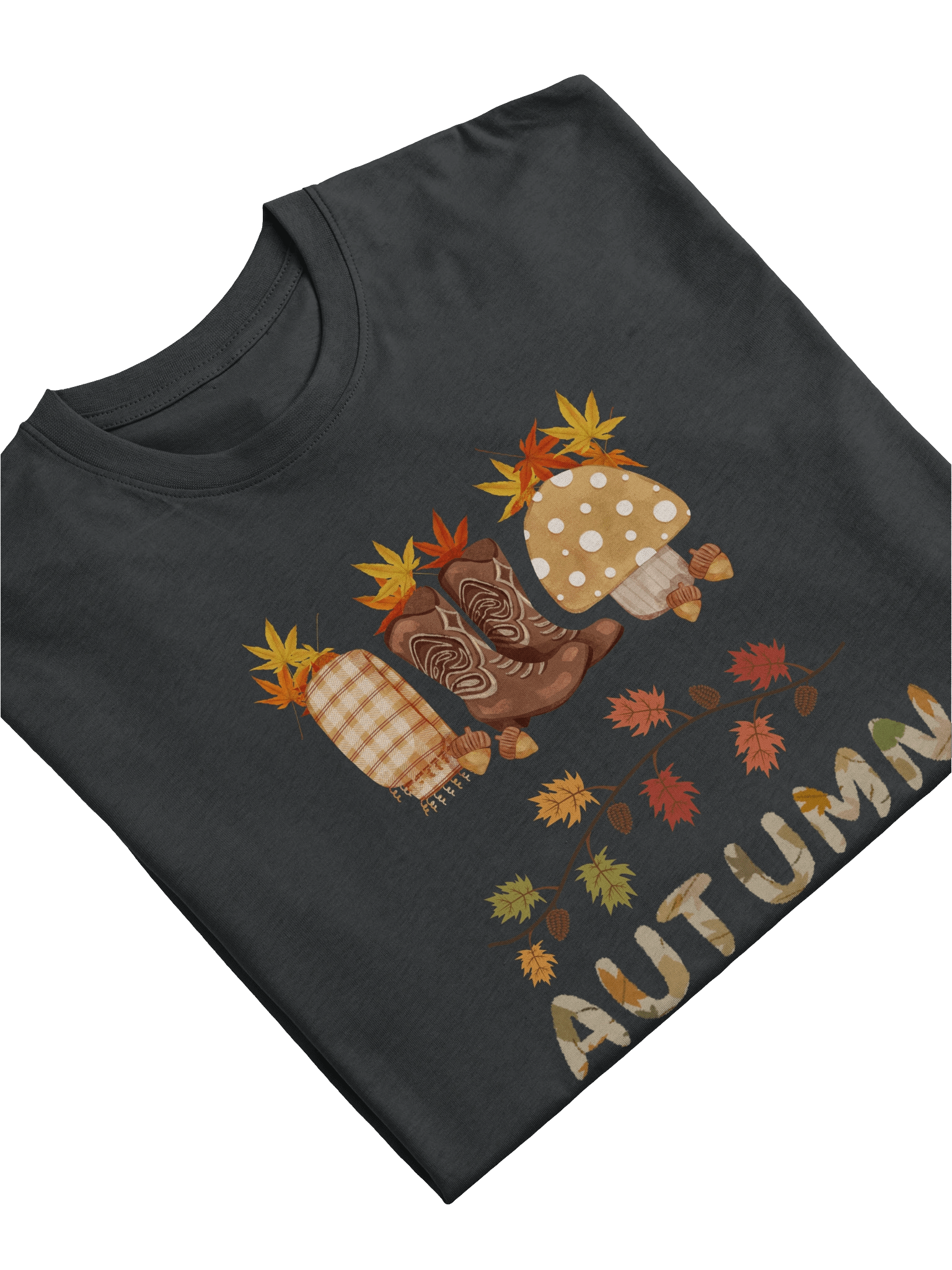 "Casual Autumn T-Shirt with Seasonal Fall Design" product image (76)