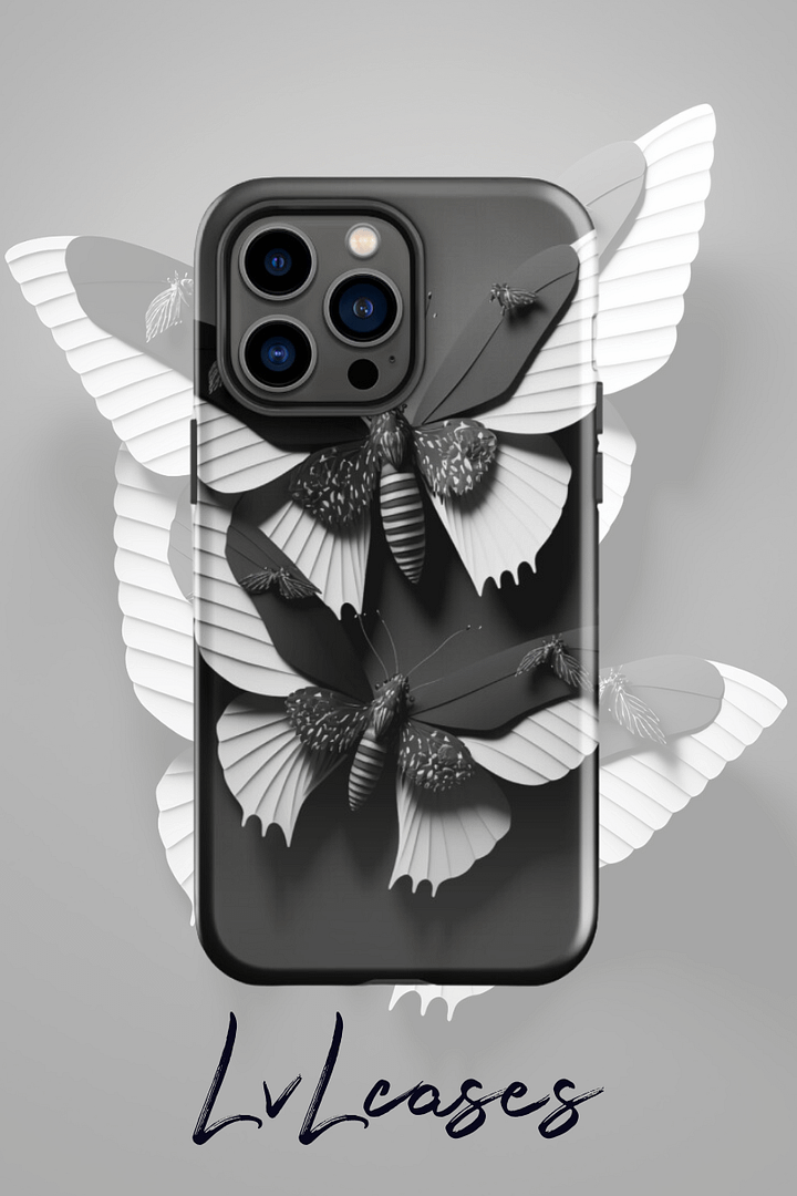 Minimal Butterflies Tough iPhone Case product image (2)