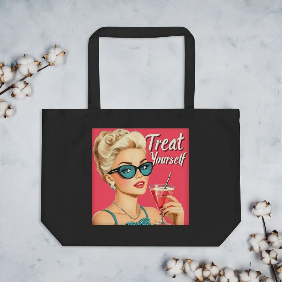 Treat Yourself Retro Chic Tote Bag product image (3)