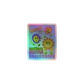 HATED BY AUTISM MOMS holographic kiss-cut sticker product image (1)