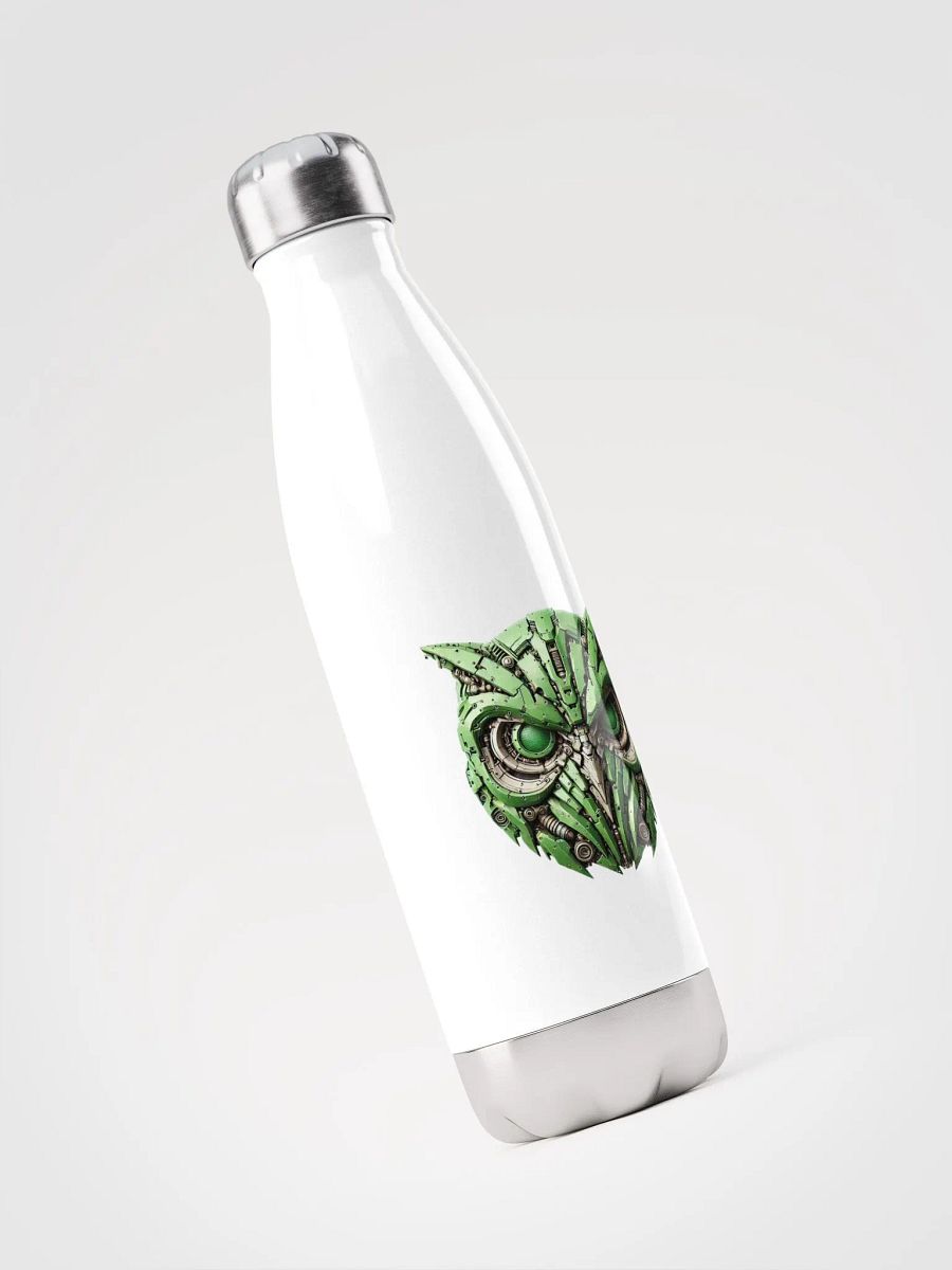 Light Green Stainless Steel Water Bottle with Iron Owl Robot Design product image (3)