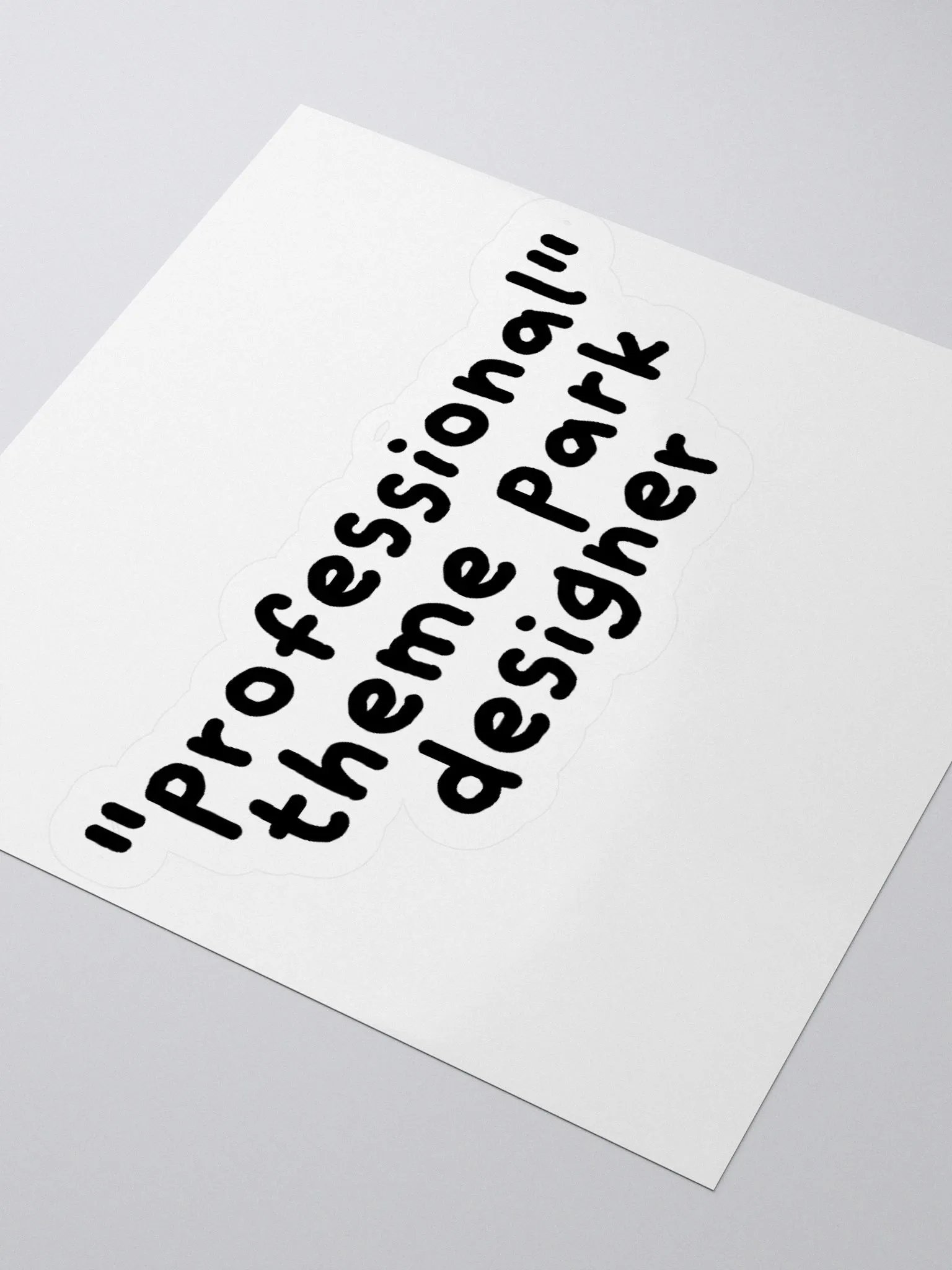"Professional" Theme Park Designer Sticker product image (3)