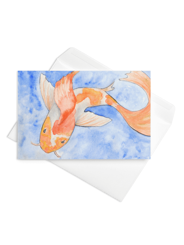 Golden Koi Blank Card product image (1)