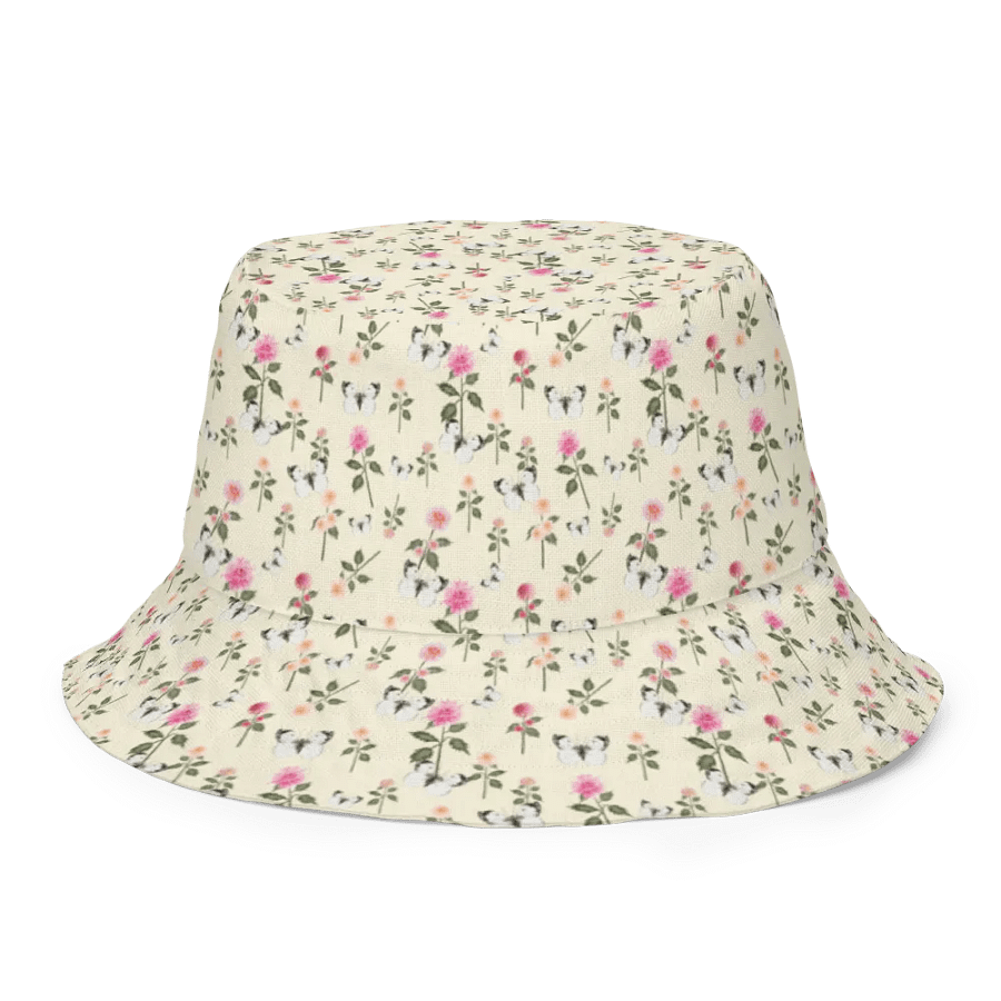 BEES & BLOOMS & BUTTERFLIES GARDEN Reversible Bucket Hat - Designer Gartenhut für Bienenfreunde product image (7)