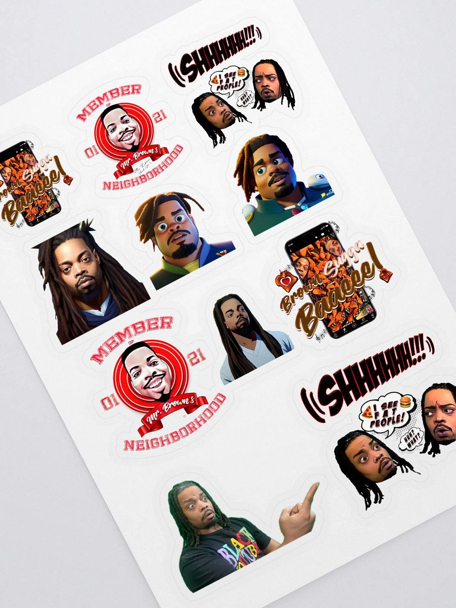 Mr. Brown Emoji Sticker Sheet product image (1)