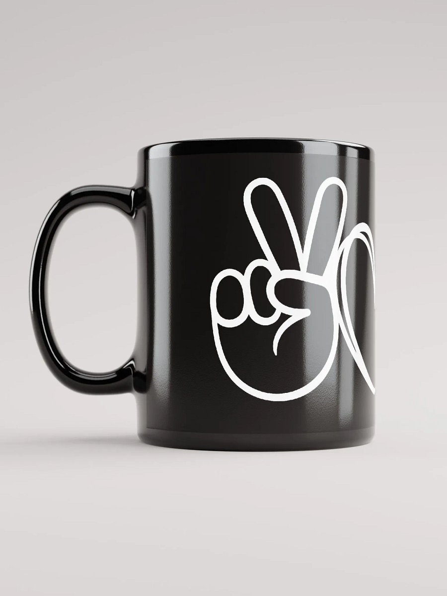 Peace Love Serenity AA symbol Black Mug product image (12)