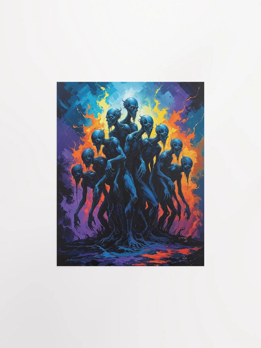 Surreal Blue Figures Matte Poster product image (16)