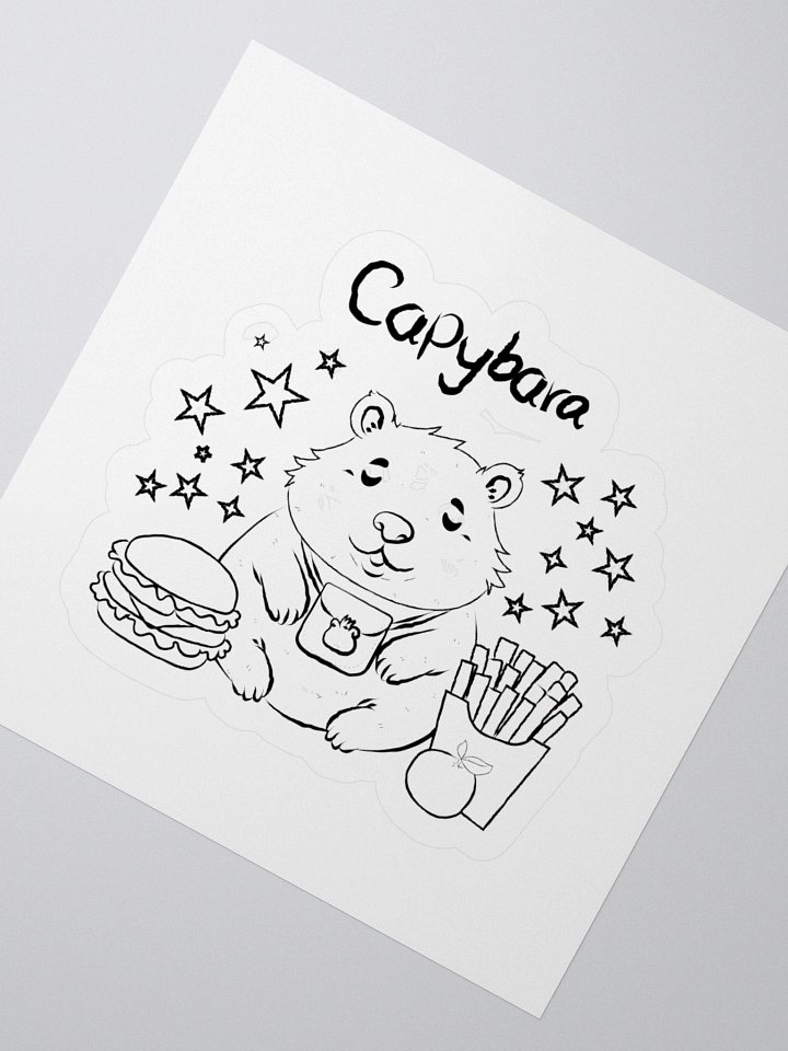 Capybara's Lunch Break Kiss Cut Stickers product image (6)
