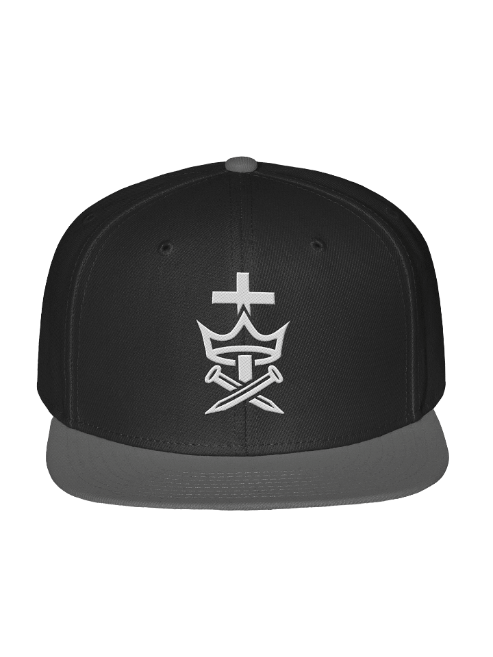 Cross, Crown, and Nails Christian Icon – Snap Back “Be Faithful Until Death” (Revelation 2:10) product image (1)