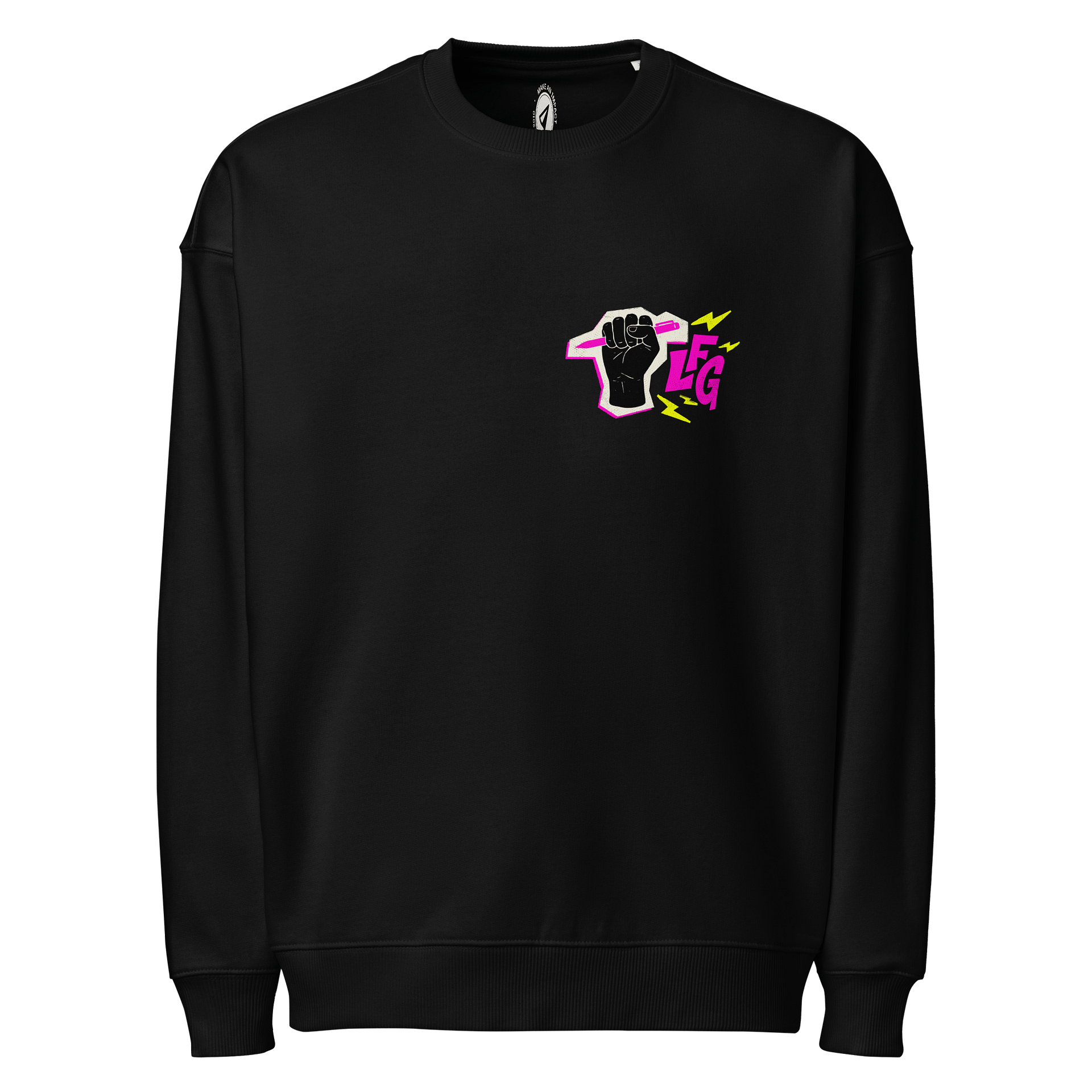 GOTS Certified (Global Organic Textile Standard) Crewneck: Dark Mode product image (1)