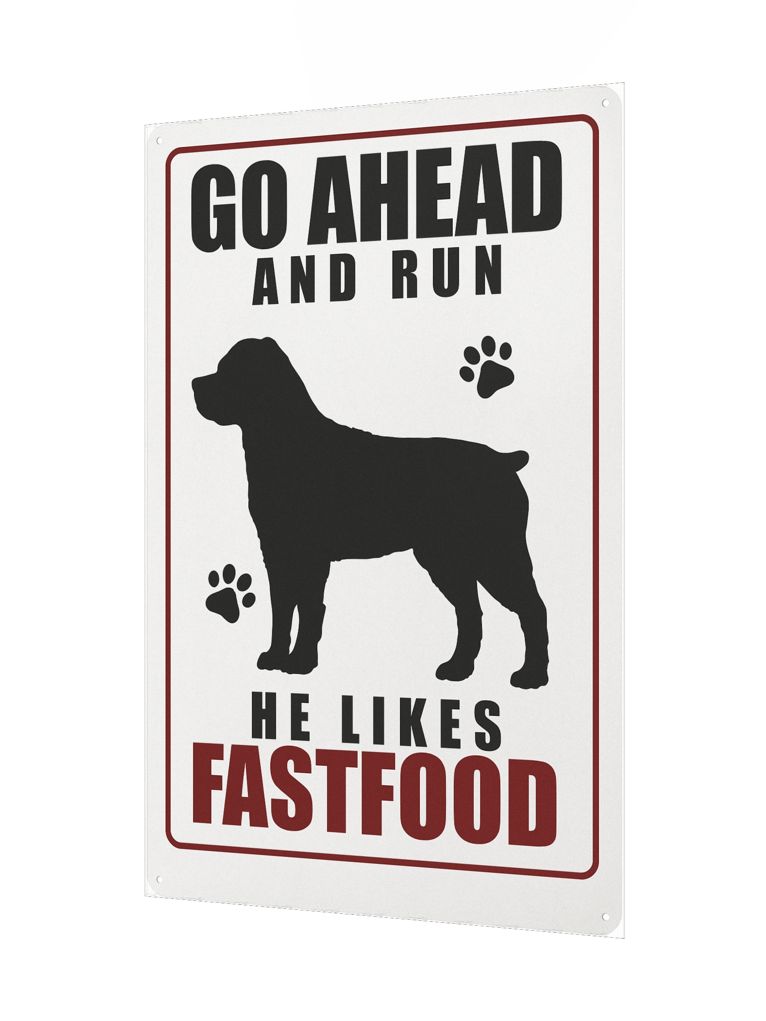 Fast Food Lover Rottweiler Warning Poster product image (8)