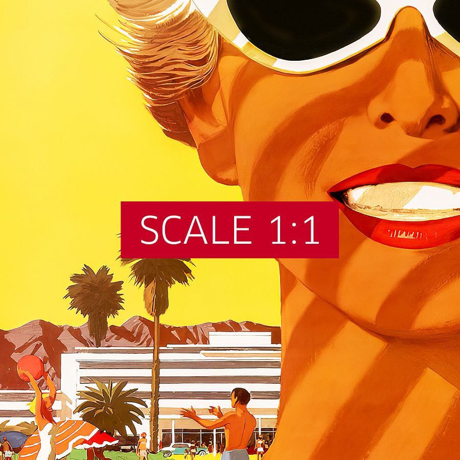 Los Angeles, USA, 1955 — retro vintage travel poster product image (5)