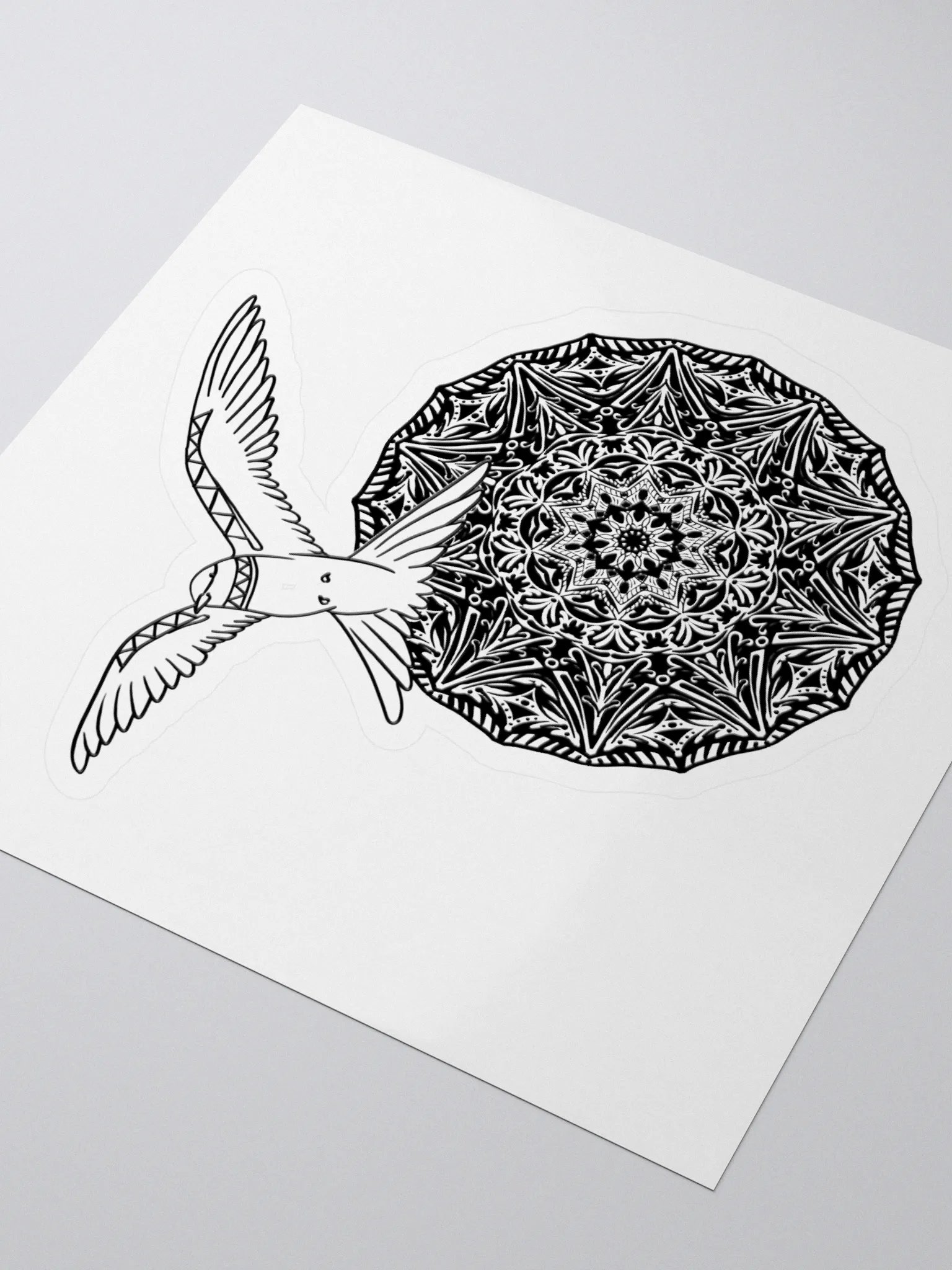 Ornate Monochrome Medallion Stickers product image (3)
