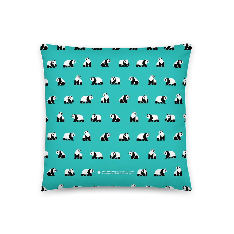Pandas Are Here Pillow (Teal) Image 3