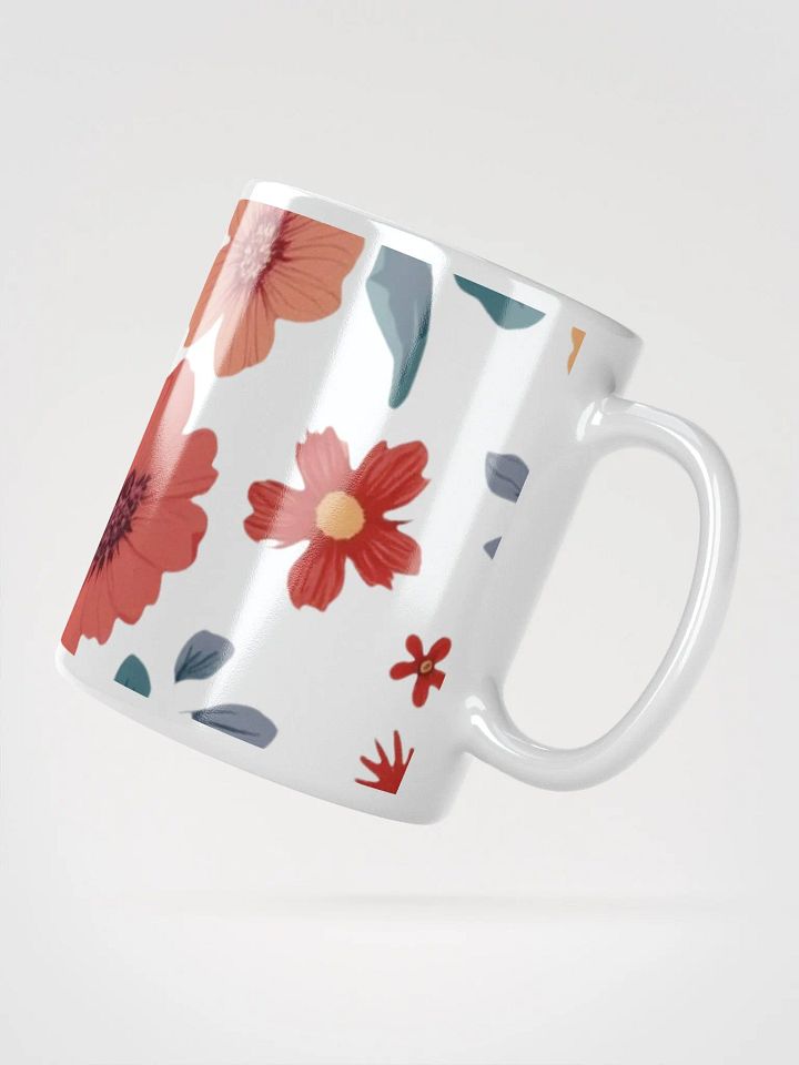 Floral Splendor White Glossy Mug product image (4)