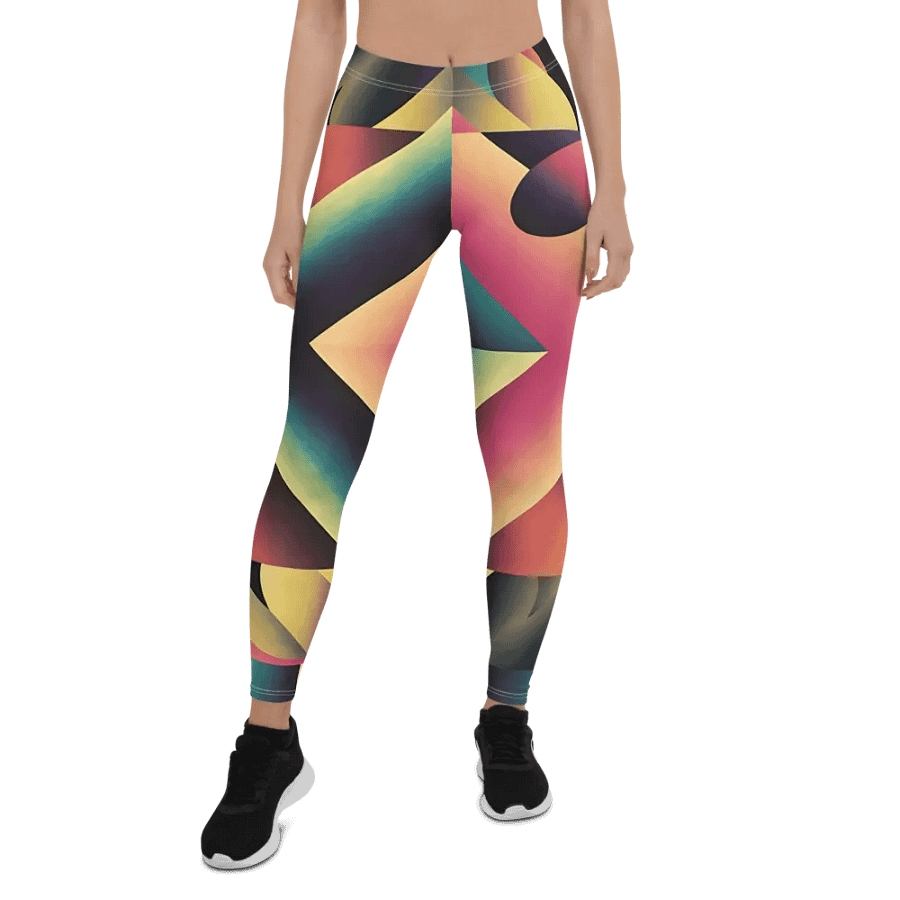 Abstract Lithographic Pattern Design leggings - V7 product image (3)