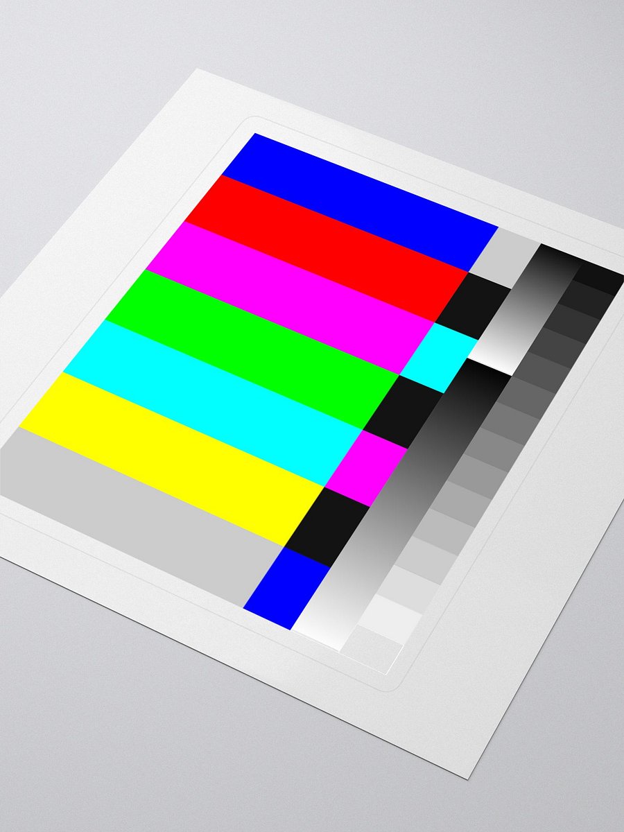 Color Test Pattern / TV Bars Kiss Cut Stickers product image (3)