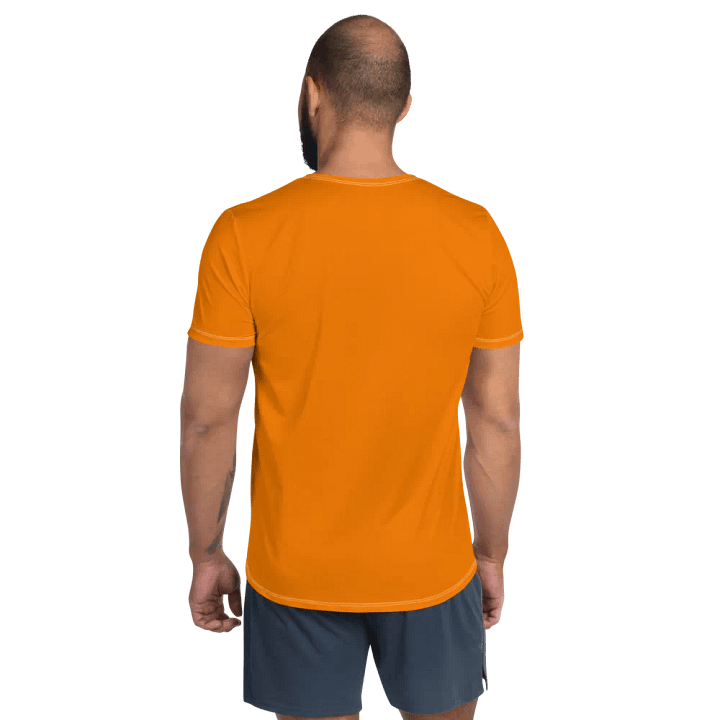 Plain Color Orange Athletic T-Shirt product image (2)